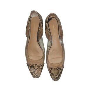 Zara Basic Collection Women Snake Print Pointed Toe Clear‎ D Orsay Flats Size 41